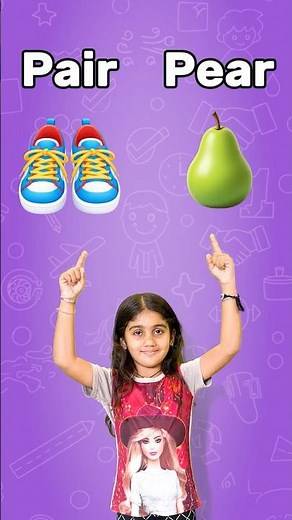 Learn 11 Homophones For Kids | Same Sound Words Girl Version