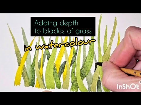 How to paint grass in watercolor - watercolour