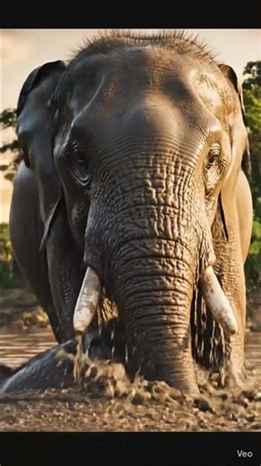 Joyful Elephant Splashing in Water 🐘💦 | Wild Nature Moment