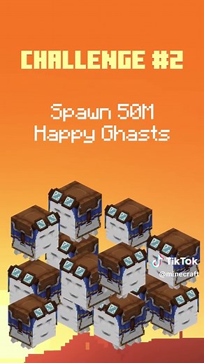 Gotta catch them all starting June 20! 👻 Spawn 50 million happy ghasts in Creative Mode ❄️ Feed snowballs to 1 million ghastlings in Survival Mode Once the community has completed the challenges, you all get rewarded! Bedrock players receive two epic Character Creator items and Java players get two soaring skins. Be sure to keep an eye on our Instagram stories for when the challenge is complete. #minecraft