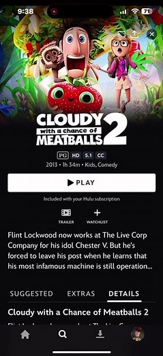 Cloudy with a Chance of Meatballs 2 (2013) on Disney+ (Plus)