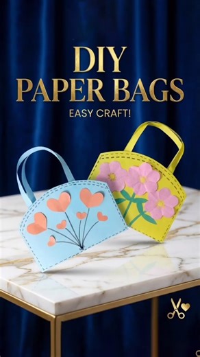 Paper Bag from Paper Sheet 🛍️ Simple DIY Craft #shorts #papercraft