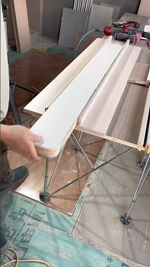 Under Stair Cabinet Design Part 3 | Sliding Wheel System Installation #wood