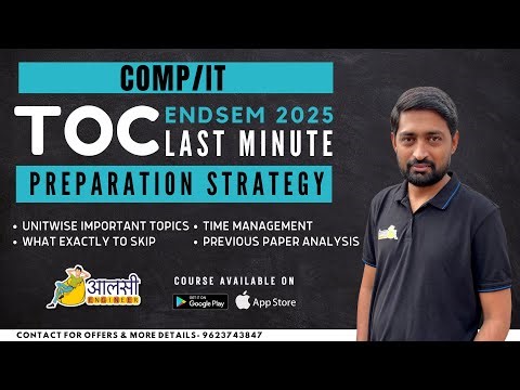 TOC EndSem 2025: Last-Minute Prep Strategy | What to Skip & Must-Know Topics! | Aalsi Engineer |SPPU