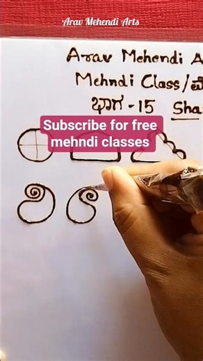 free mehndi classes in kannada for beginners #mehandiclass #shapes