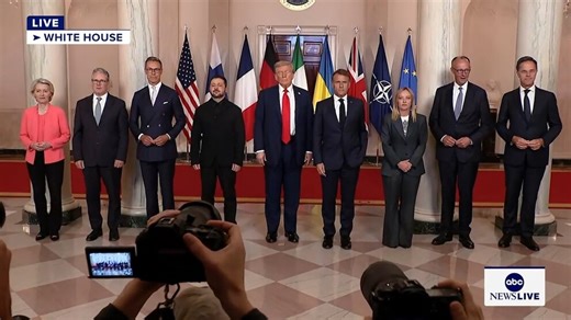 Trump, Zelenskyy meet with European leaders at White House