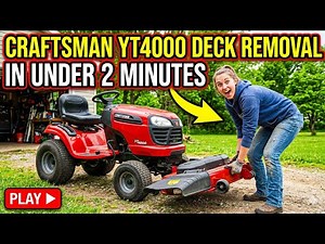 Craftsman YT4000 mower deck removal in 2 minutes