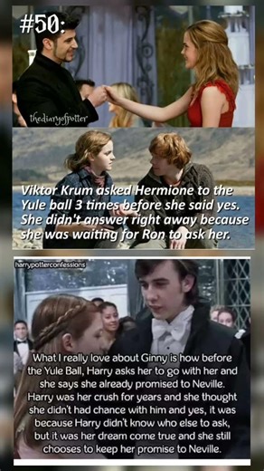 Yule Ball Choices That Revealed True Feelings – Hermione, Ron, Harry & Ginny 💫