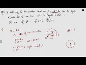 If radii of the two concentric circles are 15 cm and 17 cm , then the length of each chord of one