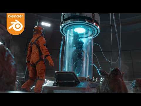 Alien Fan Animation in Blender | A Cinematic Experiment