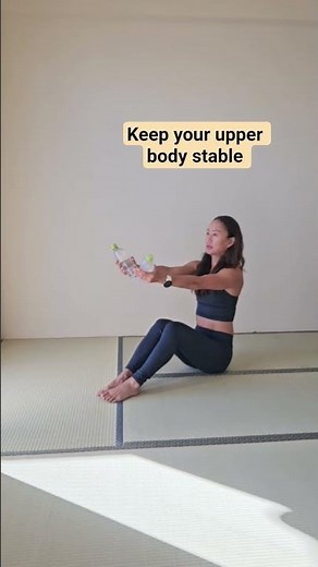 Easy Arm and Core Workout | Mat Pilates Using Dumbbells or Bottles