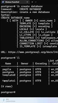 Como crear una base de datos en postgresql