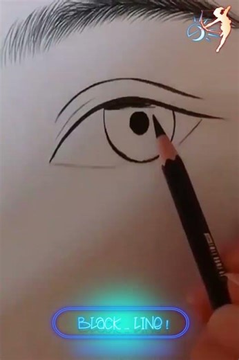 Drawing the pupil of the eye
