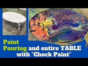 How To Paint Pour A Table | Table Painting | Chock Paint Tips | Paint Table With Chock Paint