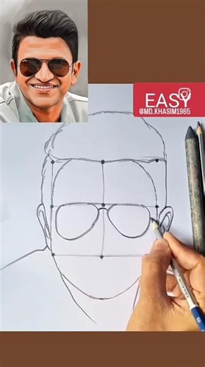Puneeth Rajkumar easy drawing