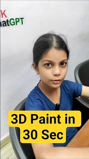 Make 3D Drawing in MS Paint in 30 Seconds! 🎨 #mspaint