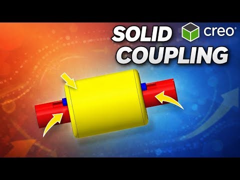 Solid Muff Coupling Design in Creo Parametric | Full Tutorial #creo #drafting #3dmodeling