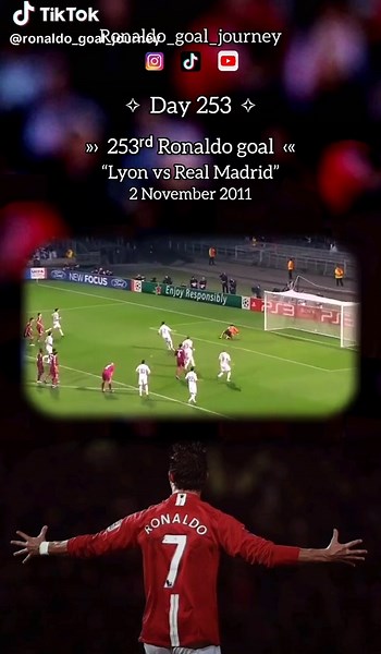 253ʳᵈ Ronaldo Goal - Lyon vs Real Madrid UEFA Champions League Matchday 4