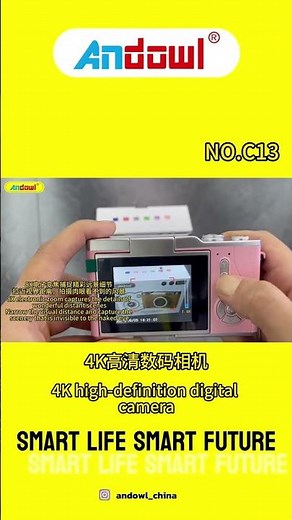 Andowl C13 4K HD digital flip-up CCD #andowl #camera #technology