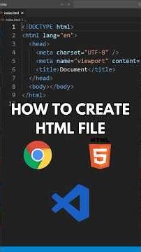 How to create HTML file in visual studio code