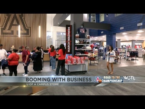 Arizona basketball fever hits campus store as Elite 8 shirts fly