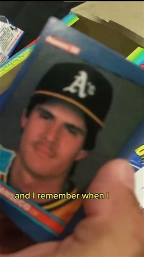 Jose Canseco FINDS his ROOKIE CARD