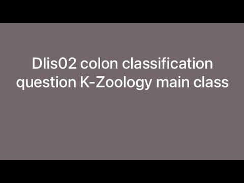 Dlis02 colon classification question K-zoology Main class #dlis #dlisupdate #vmoukotanewsexam #vmou