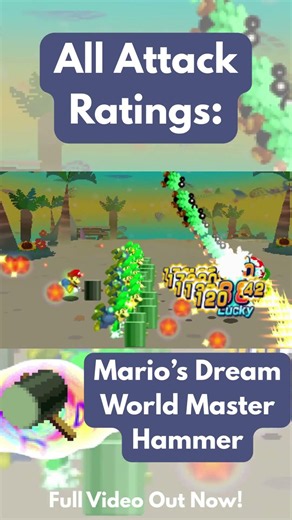 Mario & Luigi: Dream Team | Attack Performances: Mario's Dream World Master Hammer