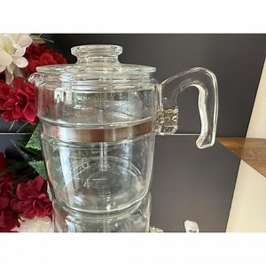 Vintage Pyrex Flameware Glass Percolator Coffee Pot Stovetop Stainless Band - Etsy Australia