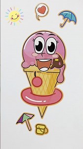 DIY Happy Ice Cream Stickers: Crafting Your Sweetest Smile! 🍦✨#icecream #diy #happy #smile #stickers