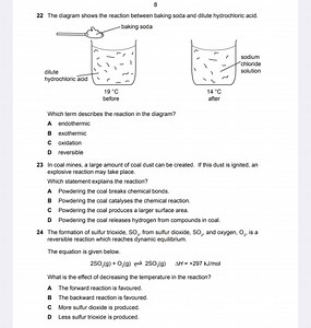 The diagram shows the reaction between baking soda and dilute h... | Filo