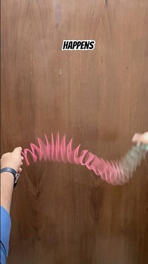 Standing Waves On A Slinky #physics #experiment #frequency
