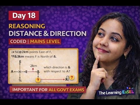 Coded Distance & Direction | Day 18 Reasoning | Mains Level | Important for All Govt Exams