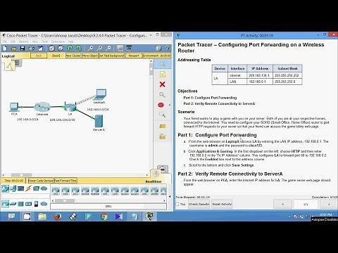 9.2.4.4 Packet Tracer - Configuring Port Forwarding on a Wireless Router
