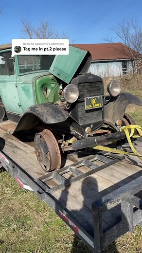 Vintage Green Truck Showcase: Aged Beauty on Display