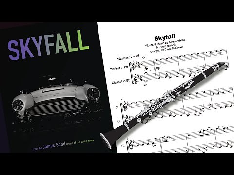 Skyfall by Adele, James Bond Theme for Clarinet Duet