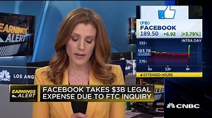 Facebook beats expectations, takes $3 billion legal expense