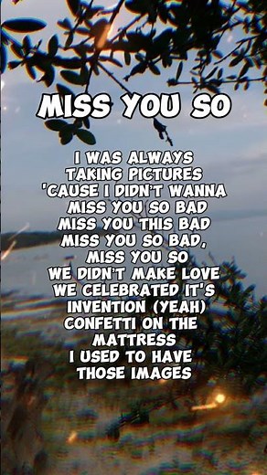 Miss You So - Frank Ocean Lyrics #missyou #frankocean #lyrics #song #shorts