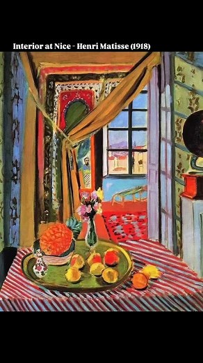 1.7K reactions · 137 shares | Interior at Nice - Henri Matisse (1918) #henrimatisse #matisse | Contemporary Art | Facebook