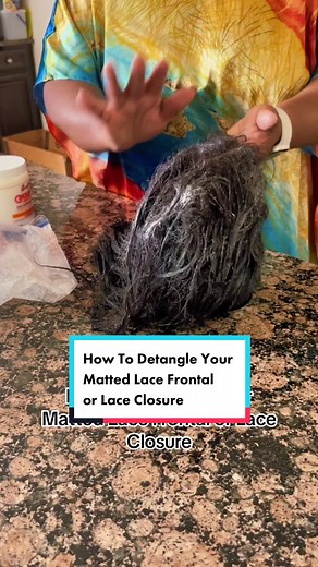 How To Detangle Your Matted Lace Frontal or Lace Closure! 🌚 This is why I charge for my services because it takes a lot to detangle and get these poor quality lace frontals or closures back to normal without losing too many hair strands on them that could cause them to have blad spots. If you need wig revamp services anywhere in the United States, be sure to BOOK A SERVICE WITH ME. Send a Message here on TikTok and I will give you more details. Don’t forget to follow for More Tips 😉 #lacefront