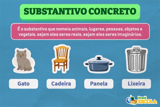 Substantivo concreto: o que é, como identificar - Brasil Escola