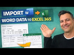 Import Word Data into Excel 365 Without Power Query | Text Import Wizard Hack