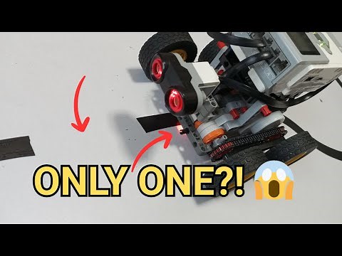 LEGO EV3 Robot Follows Dashed Lines 😱 Using Only One Color Sensor