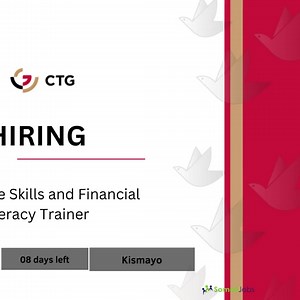 #CTG is hiring Life Skills and Financial Literacy Trainer APPLY NOW------>>>>>> https://somalijobs.com/jobs/kismayo/3726611745275499/life-skills-and-financial-literacy-trainer Deadline: 13th October 2023 #Somalijobs | Somali Jobs