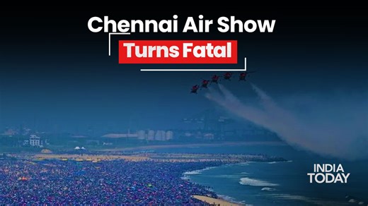 7.7K views · 27 reactions | A tragic accident at Chennai's Air Force show left three dead and 230 hospitalized due to heat, with traffic chaos affecting lakhs of people. #Chennai #airshow #airforce #accident | India Today | Facebook