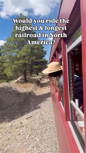 Becky Wood | ABQ Adventures ✨Things to do in New Mexico on Instagram: "there’s a steam train between CO & NM 😮 - my two favorite states! 😍 🚂 The Cumbres & Toltec Scenic Railroad connects Chama, New Mexico to Antonito, Colorado spanning 64 miles of INCREDIBLE mountain & desert scenery. 👀 See rocky tunnels, deep gorges, pristine rivers, an Indiana Jones filming location, historic trestles & railroad depots, horses, cows, deer and, if you’re lucky, maybe even a bear! 🐻 🚂 The aspens were glowi
