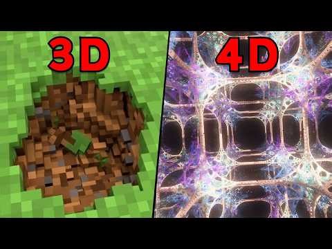 Minecraft: Visualizing Multidimensional Space - From 1D to 4D