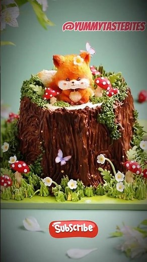Woodland Fairy Garden Cake: A Magical Log of Whimsy
