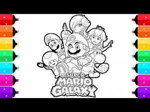 Super Mario Galaxy Movie Coloring Book | Super Mario Galaxy Characters