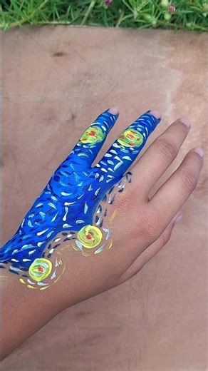 hand painting vs canvas painting #viral #acrylicpainting